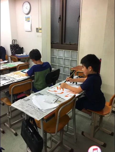 未来こども教室 かきかた書道 阿佐谷教室 写真